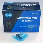 KMC 9 Speed Connecting Links - 40pcs Silver for Workshop