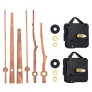 2Pcs Clock Movement Mechanism with 12 Inch Walnut Hands Clock Kit Mechanism for