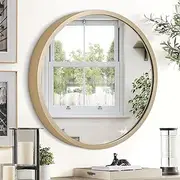 JJUUYOU Circular Wall Mirror Decorative Round Mirror for Bathroom Round Mirror Small Decor Circle for Wall Metal Framed Make up Mirror for Farmhouse Living Room Bedroom Dorm