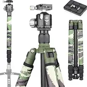 172cm Carbon Fiber Tripod-INNOREL RT75CG Super Professional Tripod&Monopod Compact Travel Stand Support with 44mm Low Gravity Center 360°Panoramic ballhead for Digital DSLR Camera, max Load 20kg