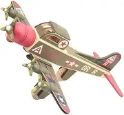 YARNOW Educational Wooden Plane Model Toy for Boys and Girls Preschool Learning Craft Airplane