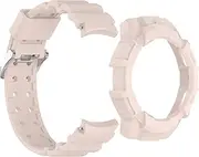 FFHAO Silicone Case Strap For Samsung Galaxy Watch 7 fit Watch7 40mm 44mm Armor Protective Case Watchband Band Case 2 in 1