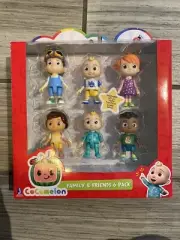New Cocomelon Family & Friends 6 Pack JJ Figures Yoyo Tomtom Cody Nina