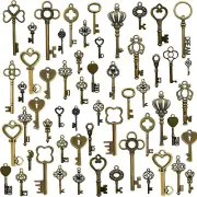 100 G Vintage Antique Metal Charms for Jewelry Making, Bulk Silver & Gold, for B