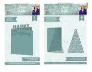 Crafters Companion -- HAPPY CHRISTMAS & CHRISTMAS TREE -- Die Sets