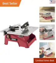 Compact and Powerful 7-Inch Wet Tile Saw - Versatile Cutting - Stainless Steel