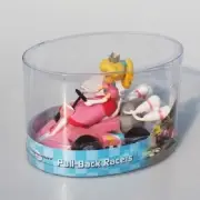 Super Mario Bros Princess Peach Pull Back Racers Anime Toy Figure Kart