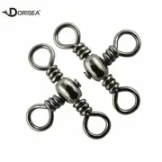 50/100 pcs 3 Way Swivels Cross Line Fishing Barrel Swivels T-Turn Connectors Rig
