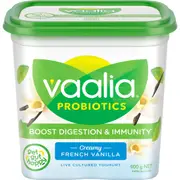 Vaalia Probiotic Yoghurt French Vanilla 900g
