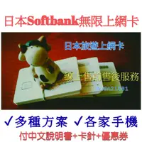 在飛比找蝦皮購物優惠-Softbank 各家手機通用 日本上網吃到飽 3天5天8天