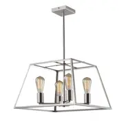 SOUTHPORT 48 4 Light Urban Retro Pendant Brushed Chrome