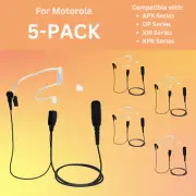5-PACK Acoustic PTT Earpiece for Motorola NNTN8459, XPR7550e, MTP850s, APX8000