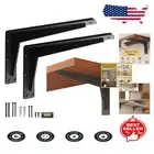 Powder Coated L-Brackets for Robust 12-16 Inch Shelves - Easy Installation Kit