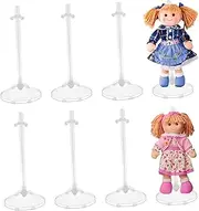 VANZACK 15Pcs Doll Display Stands Transparent Support Racks for Doll Showcases Games Brackets for Keeping Dolls Standing Shelves Tabletops