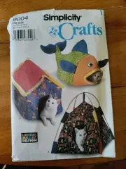 NIP Vintage SIMPLICITY Crafts House Fish Tent CAT BED PATTERNS, 9004, Uncut
