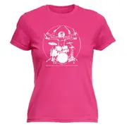 Leonardo Drummer Music White - Funny Novelty Womens T-Shirt T Shirt Tshirt