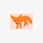 [WARMGREY TAIL] RED FOX PINK POSTCARD