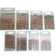 Drill bits Cobalt coated 1.5 mm- 5.0mm sizes - 10pc sets - Brand new
