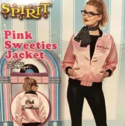 Spirit of Halloween "Pink Sweeties" Costume Jacket Size XL 14/16 Scarf Glasses