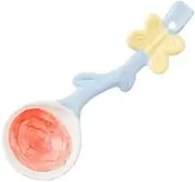 Spoon 2-Piece Cute Ceramic Ice Cream Spoon Spoon Breakfast Spoon Dessert Spoon Rice Spoon Suitable for Women, Girls Table Spoon(Red)