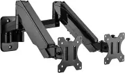 Dual Monitor Wall Mount, Double Monitor Wall Stand for Two 17-32 Inch Flat/Curve