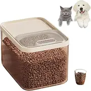 Airtight Pet Food Storage Container, Dog Food Storage Container, For Dog Cat and Other Pet Food Storage Bin with Measuring Cup (transparent)
