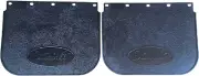 16" x 12" Black Rubber Mud Flaps for Semi Trucks - Set of 2