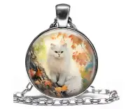 Persian Kitty Cat Pendant Necklace Furbaby PurrBaby Mom Gift Shirazi Cat
