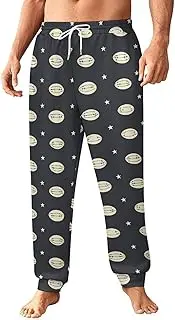 [Generic] Men's Sweatpants, Stars and Rugby Balls-13, Polyester Joggers, Sweatpants Jogging Pants for Workout Running