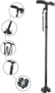 Folding Cane with Led Light, Adjustable Canes and Walking Sticks for Men and Wom