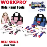 WORKPRO Kid Real Hand Tool Set Junior Tool Kit Storage Bag Children DIY Building