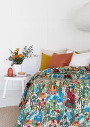 Kantha Quilt Indian Quilt Block Print Quilt Bedspread Bohemian Boho Cotton Throw Quilt Handmade Blanket Doona King Size 062