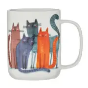 Ashdene Quirky Cats Mug 400ml - Four Friends