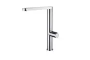 VITO BERTONI SOL2 Slim Kitchen Mixer Tap - L-Shaped Neck - Chrome/Matte Black