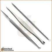 3Pcs Blackhead Acne Comedone Extractors Pimple Blemish Remover Extracting Tools