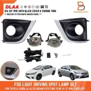 E4 Chrome Fog Lamp Spot Driving Light Set For Toyota Corolla Sedan ZRE172 14-17 (for: Toyota)