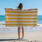 2 Pack Oversize Striped Beach Towel Quick Dry Microfiber Bath Towels Travel Swim