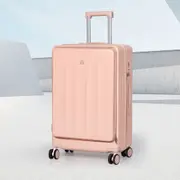 Slimbridge 24"Luggage Trolley Travel Suitcase Set TSA Front Opening Hard Pink