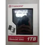 現貨 全新 創見1TB 2.5吋 外接硬碟 行動硬碟STOREJET 25A3 USB 三年保 TS1TSJ25A3K黑