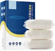 [Zintan] 3 Pcs Men Disposable Underwear Set Disposable Underwear Panties Handy Briefs for Travel Hotel XXL