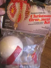 NOS Designer Collection BEADS/SEQUINS XMAS Ornament Craft Kit-PEARL EMPRESS-#553