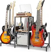 Bikoney 6 Guitar Rack, Multi Guitar Stand with Amp Stand for Music Studio