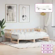 Daybed with Trundle 2-in-1 Sofa Bed Single Bed Couch Solid Wood Pine vidaXL