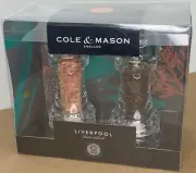 Cole & Mason England "Liverpool" 5.5" Acrylic Mill Cruet Set - Salt/Pepper