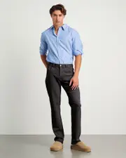 [Jag] Jag Men's Flynn Garment Dye Jeans In Graphite Grey Size 34 34 Grey