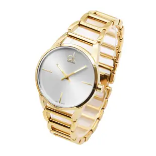 Calvin Klein美國原廠平輸 | CK手錶 stately系列女錶 不鏽鋼鍊錶帶 - 金K3G23526