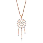 Zamel's 9ct Rose Gold & Diamond Set Dream Catcher Pendant Jewellery