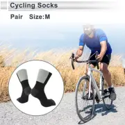Cycling Socks Absorb Sweat Size M Low-cut Cycling Socks Grey Black 1 Pair