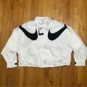 NWT Nike Women's Swoosh Repel Oversized Windbreaker Jacket DR6132-100 Size M