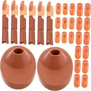 BIUDECO Adjustable Finger Prosthetic Hand Nail Art Training Tool Manicure Practice Kit with Detachable Base